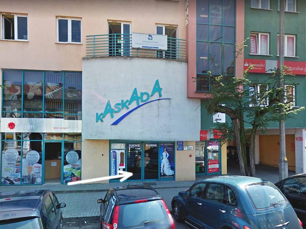 Wejście do kliniki od strony ulicy Łokietka w Gorzowie Wejście do kliniki medycyny estetycznej