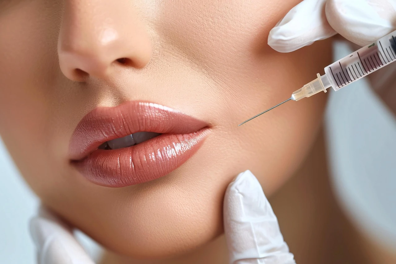 zastrzyk twarz kobiety