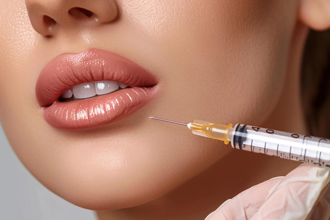 zastrzyk twarz kobiety